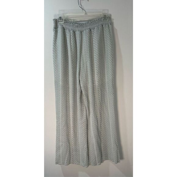 Anthropologie Paper Crane women sea foam green wide stretch pants size M #28-179 - Picture 6 of 6